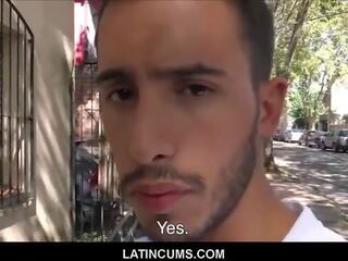 Straight Latino Twink guy Fucked For Cash